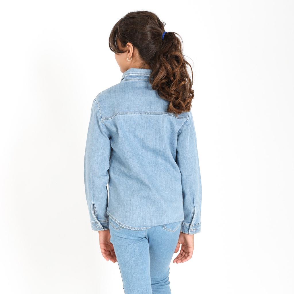 Chemise en best sale jeans fille